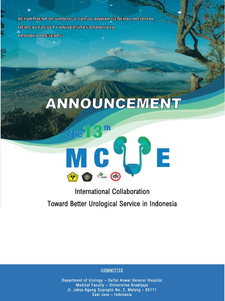 Announcement Mcue 13 2020 Edt 11112019 Urology Clinical Medicine