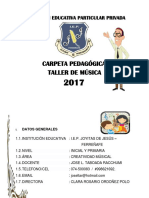 Carpeta Pedagogica Taller de Musica 2016 Lista