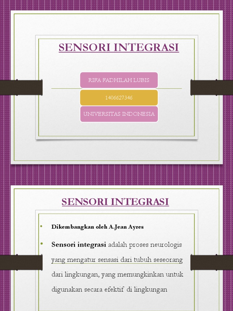 Piramida Sensori Integrasi Anak | PDF