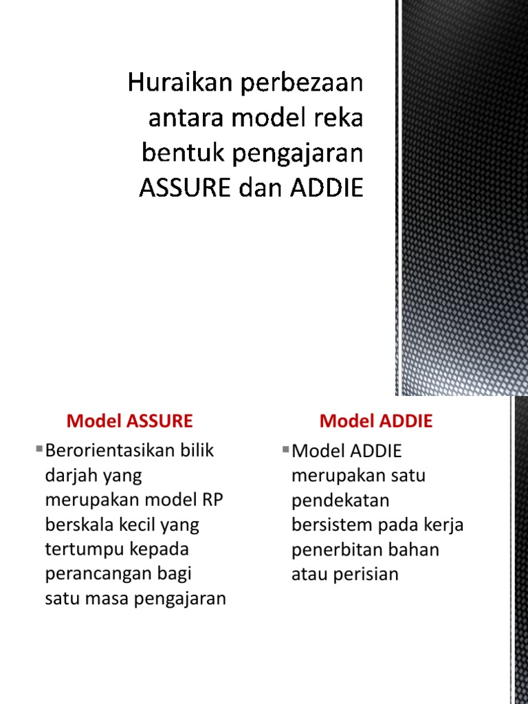 Perbezaan Model Assure Dan Addie Pdf Pdf