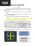 COMPLEX ANALYTIC FUNCTIONS Hand Out