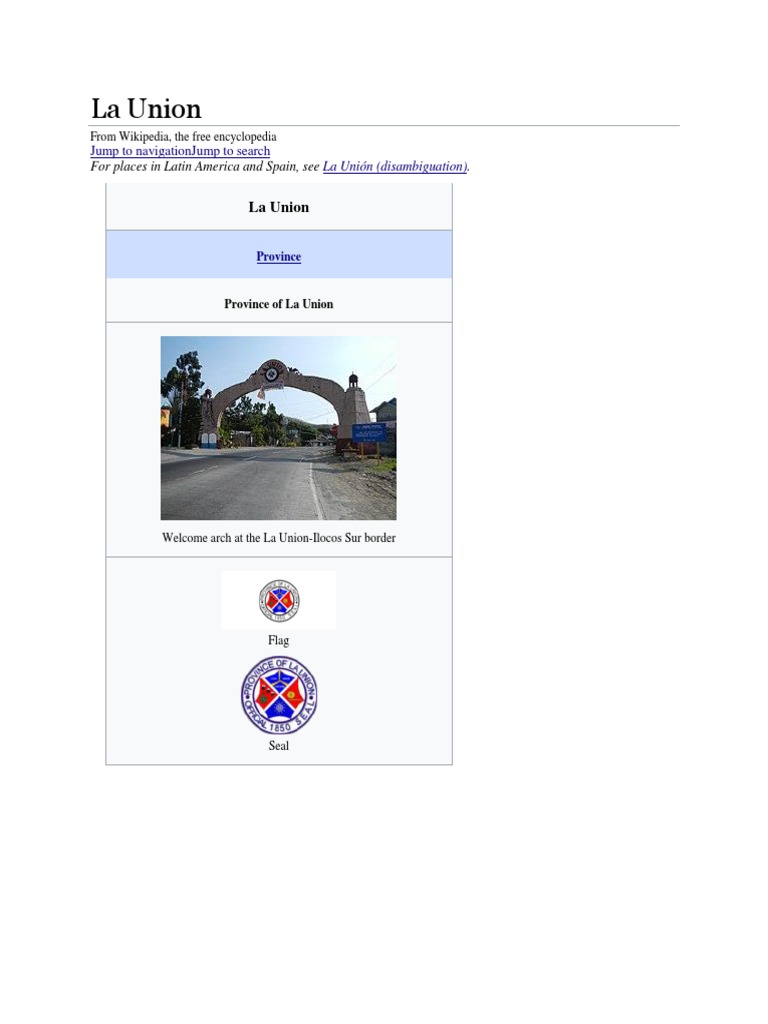 History of La Union PDF Philippines