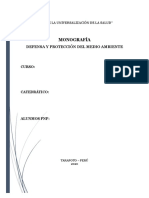 Defensa y Proteccion Del Medio Ambiente