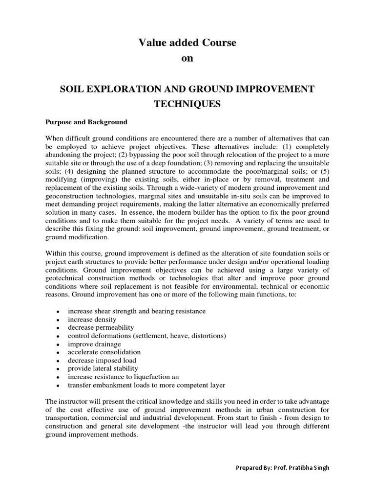 Value Added Course GIT PDF | PDF | Geotechnical Engineering | Civil ...