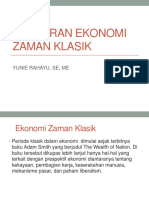 Pemikiran Ekonomi Zaman Klasik