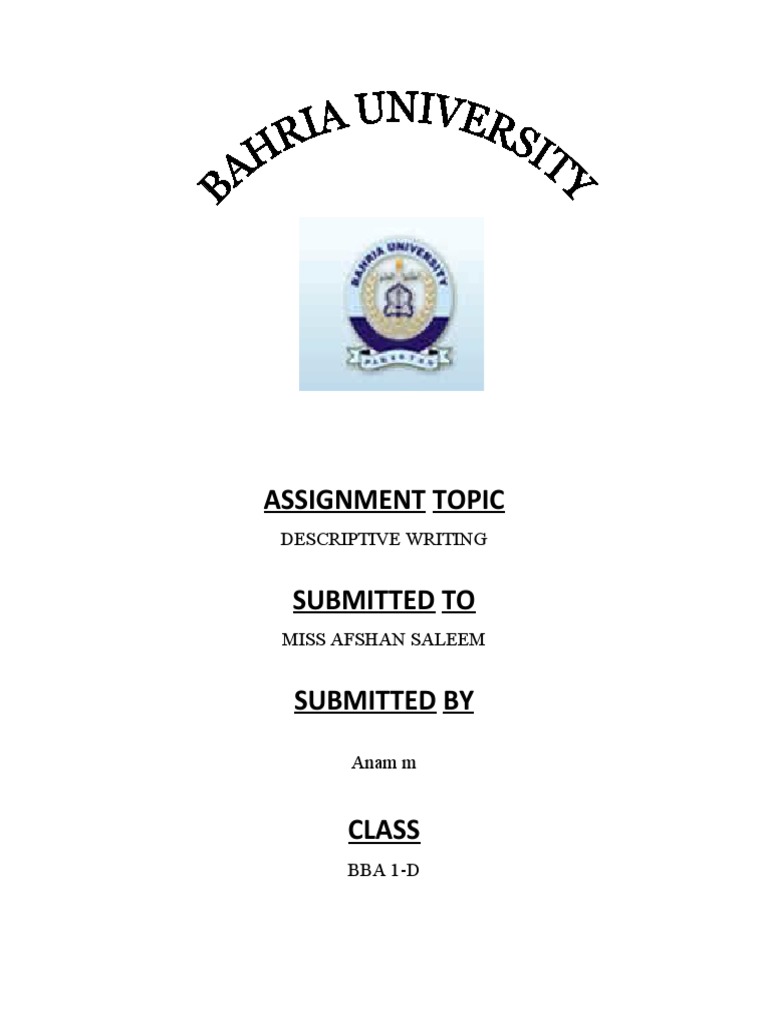 Assignment Main Page | PDF
