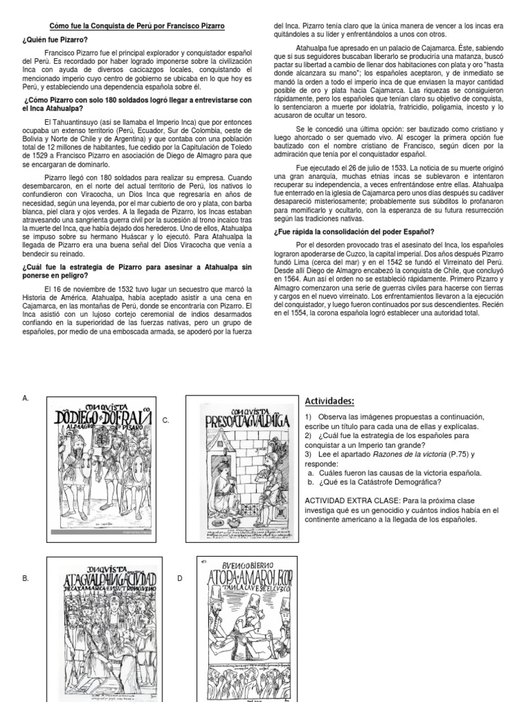 Cómo Fue La Conquista de Perú Por Francisco Pizarro | PDF | Francisco ...
