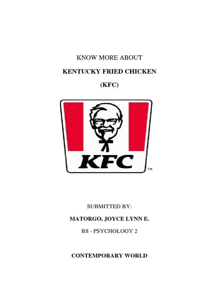 KFC | PDF | Restaurants | Fast Food
