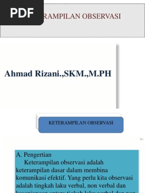 Keterampilan Observasi