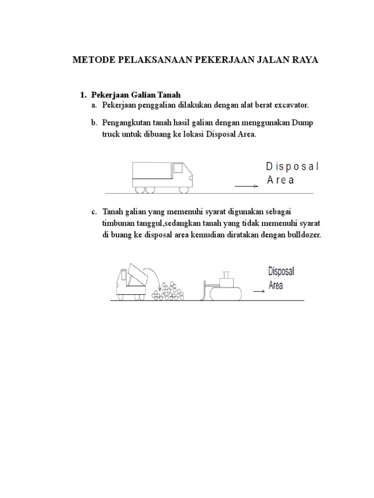 Metode Pelaksanaan Pekerjaan Jalan Raya-1 | PDF