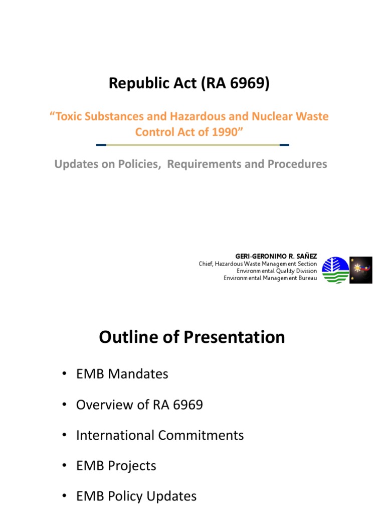GGRS - RA6969Updates - JUNE 2019 | PDF | Waste Management | Hazardous Waste