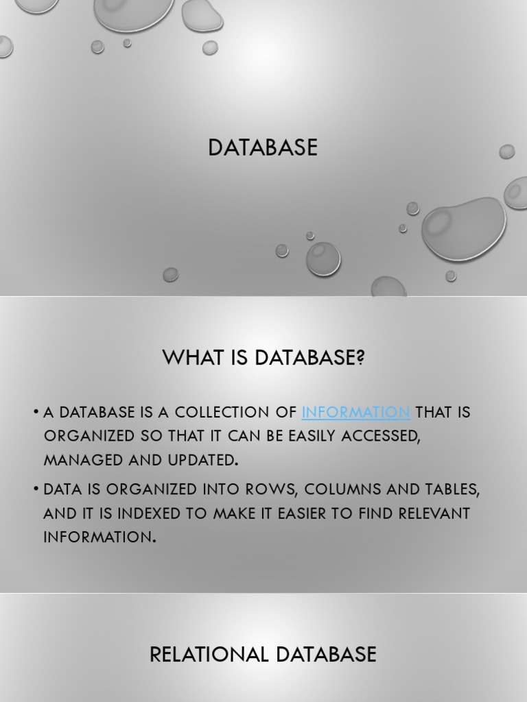Database PDF Microsoft Access Relational Database
