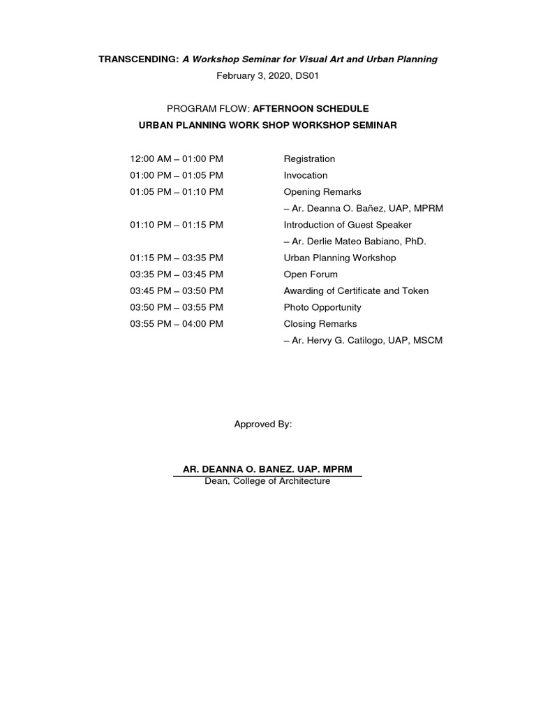 Workshop Seminar Program Flow - Feb 3 | PDF | Foreign Language Studies ...