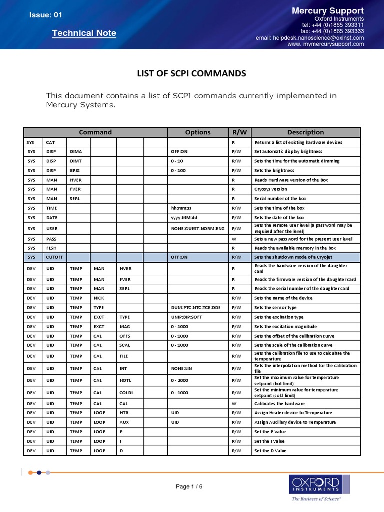 List of SCPI Commands | PDF | Vacuum Tube | Calibration