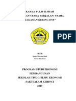 Laporan Usaha Berjalan - Usaha Makanan Kering DNS PDF