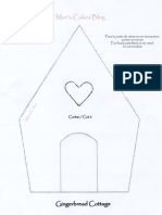 Gingerbread House templates, Front and Back Style no.1