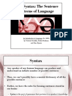 Ch. 2 Syntax: The Sentence Patterns of Language