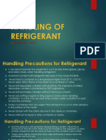 Handling of Refrigerant