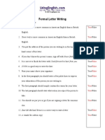 Formal Letter Writing Answers PDF