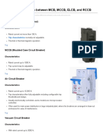 What Is The Difference Between MCB, MCCB, ELCB, and RCCB - EEP