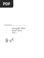 Intro to Microsoft Excel 2016 Manual | PDF | Microsoft Excel | Computing