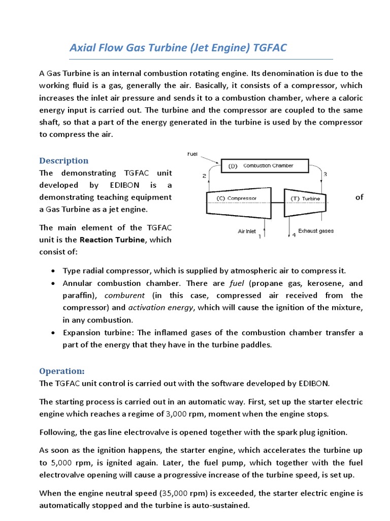 TGFAC Axial Flow Gas Turbine Overview | PDF | Internal Combustion ...