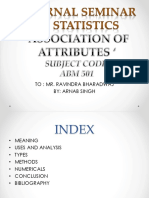 Association and Attributes Analysis