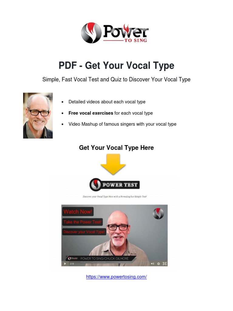 Discover Your Vocal Type Test | PDF