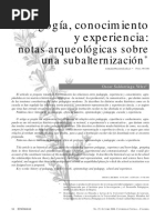 Pedagogía, conocimiento y experiencia