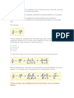 Vamos A Aprender Cómo Multiplicar Dos o Más Fracciones