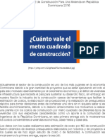 Costo Del M2 de Construcción para Una Vivienda en República Dominicana 2016 - Victor Leger Rafael