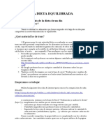 Análisis y realización de dietas