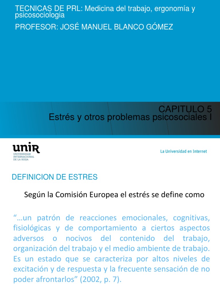 Tema5 1 | PDF | Estrés (biología) | Factores humanos y ergonomía