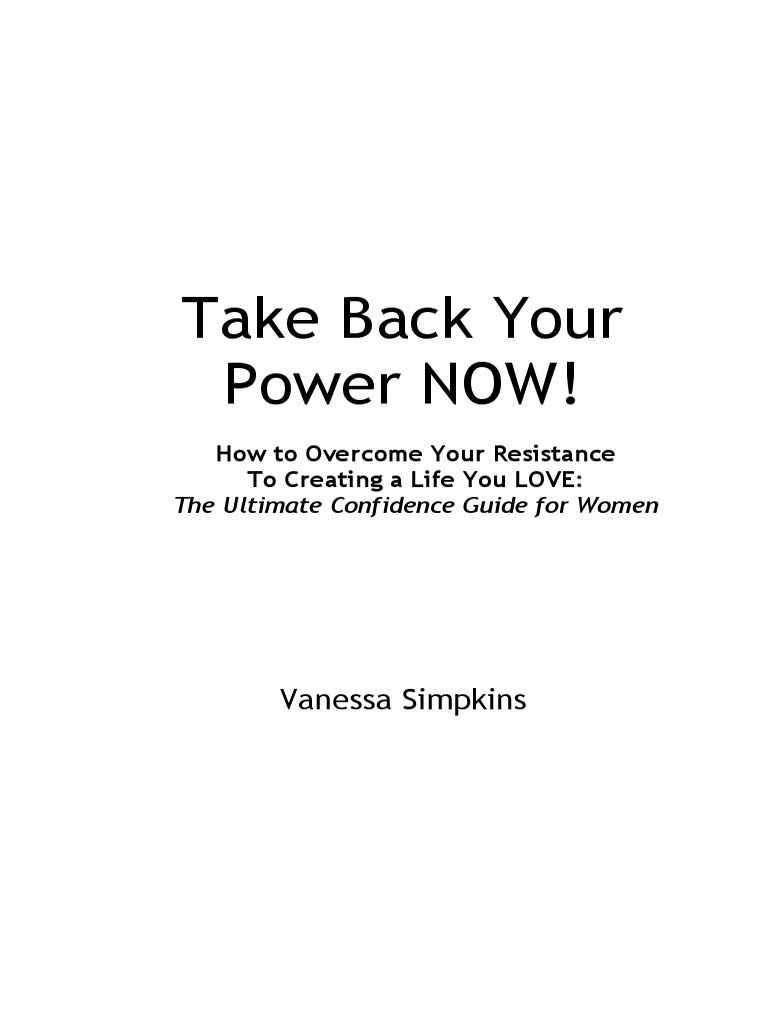 Take Back Your Power NOW | PDF | Mind | Psychological Concepts