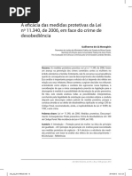 A eficácia das medidas protetivas da Lei nº 11.340, de 2006, em face do crime de desobediência