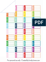 PDF -  To buy List Stickers - By Lovely Planner