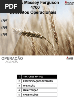 Conceitos Operacionais, Sist. Hidraulicos e Sist. Eletricos MF4700