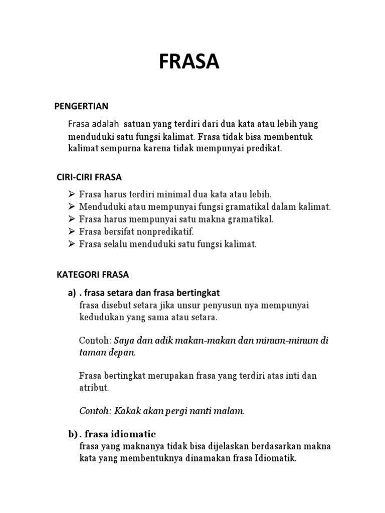 Tugas Frasa