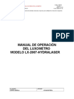 DE - Operacion Luxometro Modelo LX-2007-Hidralaser