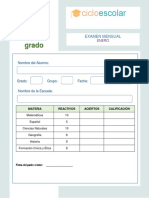 06 Examen Enero Sexto Grado 2020