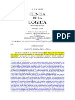 Hegel Ciencia de La Logica Introduccic3b3n Comentada