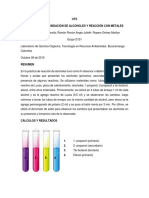 Reacciones de oxidación de alcoholes y reacción con metales