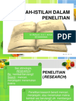 ISTILAH-ISTILAH DALAM PENELITIAN New