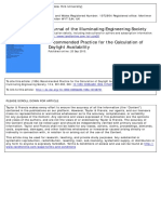 IES (1984) Calculation of Daylight Availability