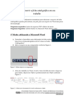 Como Inserir A Ficha Catalográfica