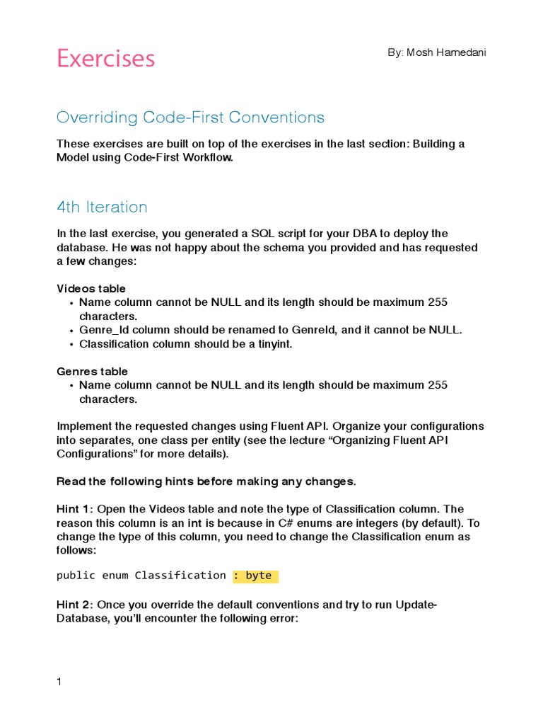 043 Exercises | PDF | Microsoft Sql Server | Databases