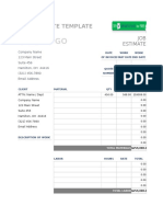 IC Job Work Estimate Template 9256