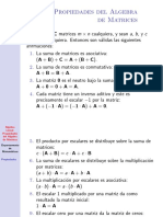 Algebra Lineal Propiedades Algebra Matrices PDF