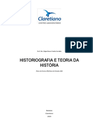 v. 12 n. 1 (2006): História da Historiografia e Teoria da História