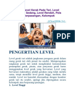 Pengertian Level Gerak Pada Tari